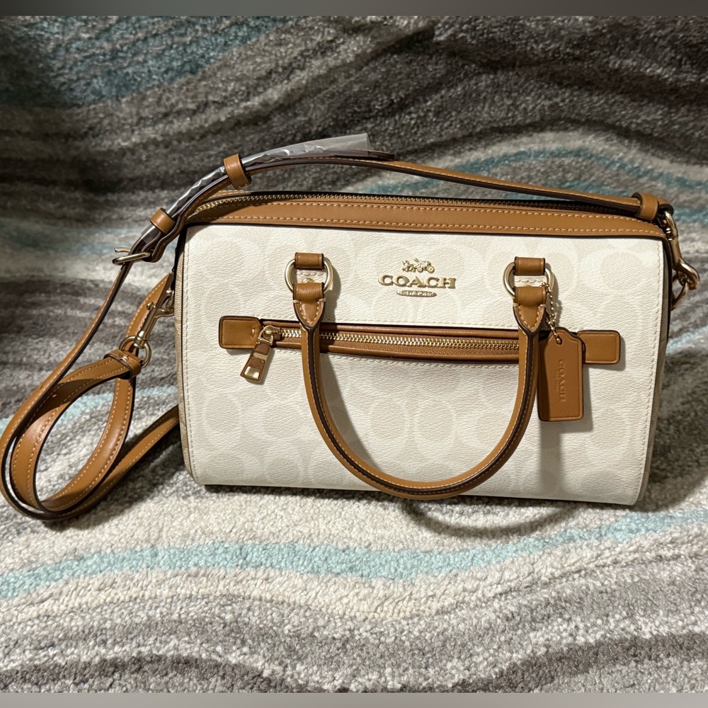 Coach Rowan Satchel in Signature Canvas Limited edition NWT